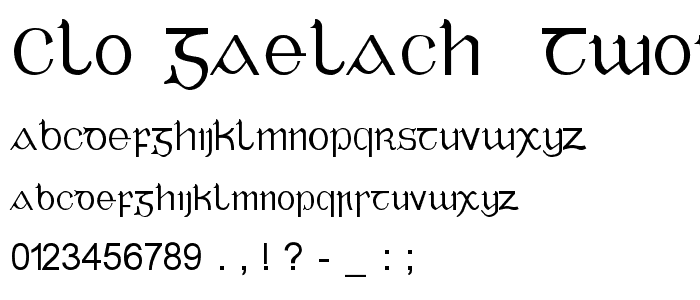 Cló Gaelach (Twomey) font